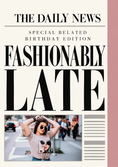 Load image into Gallery viewer, Funny Fashionably Late Newspaper Spoof Photo Upload Birthday Card
