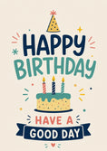 Load image into Gallery viewer, Birthdays - Personalised Card — with punch holes
