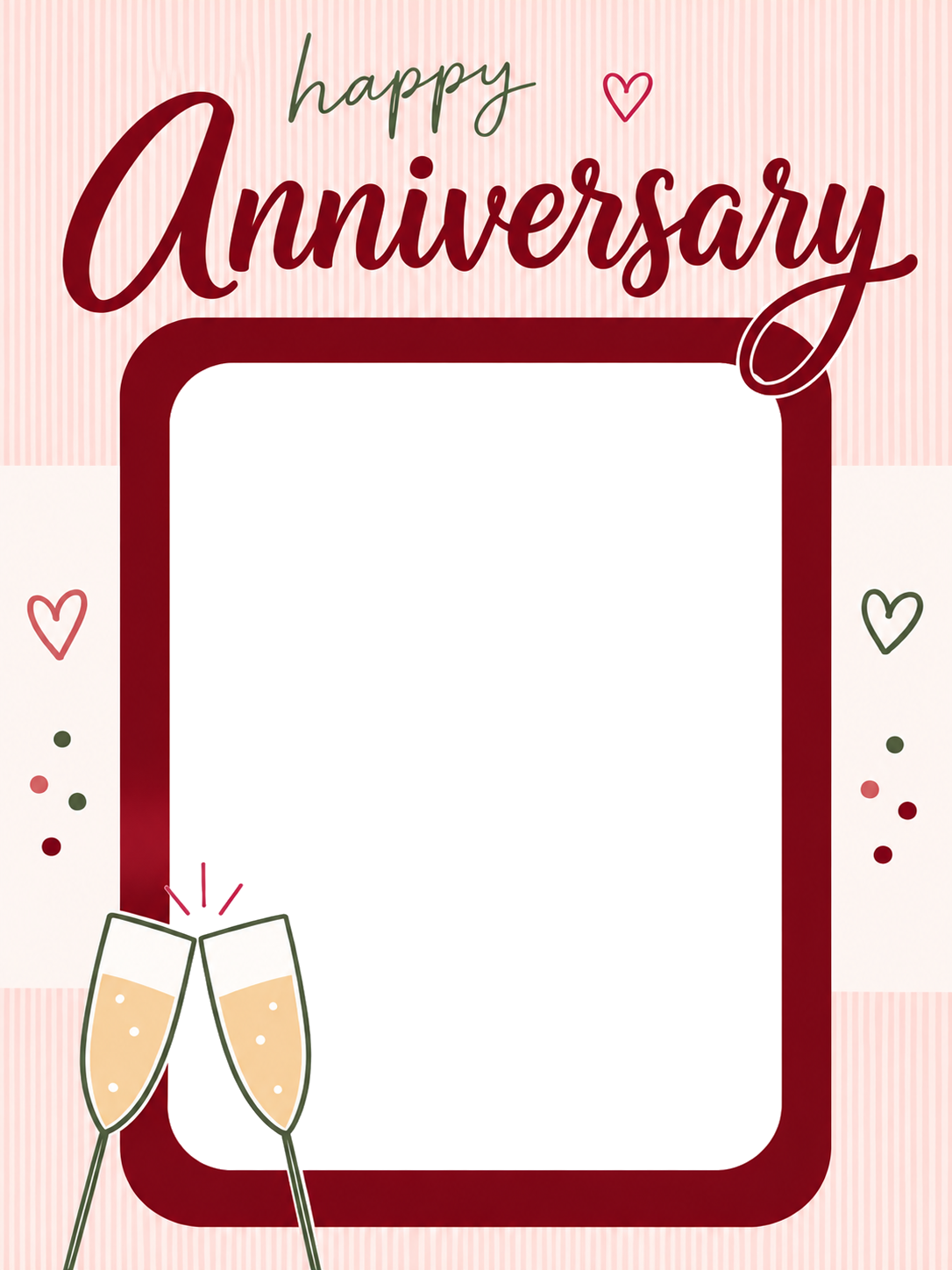 Happy Anniversary Champagne Toast Photo Upload Anniversary Card for Her