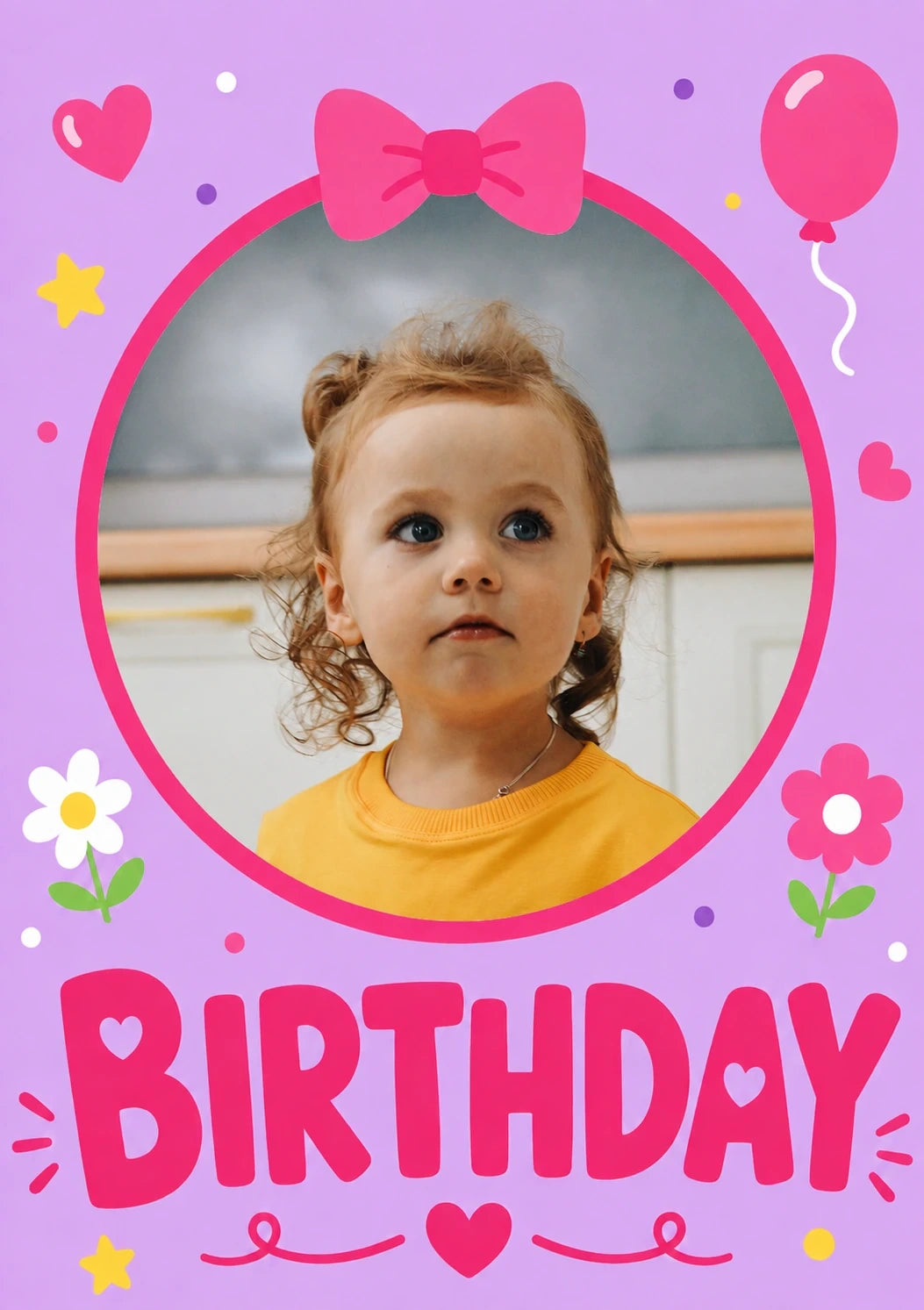 Birthdays - Personalised Card — with punch holes