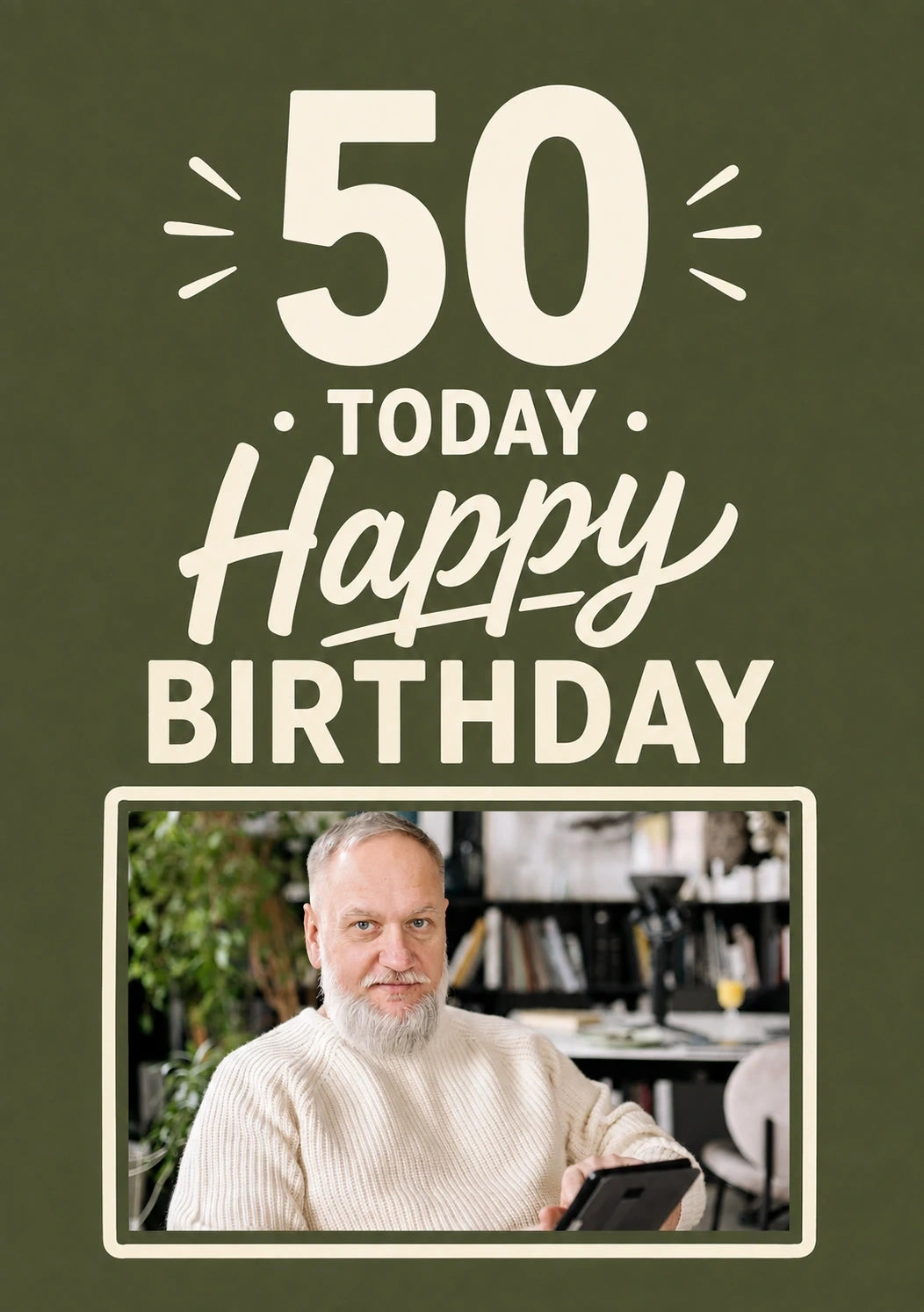 Birthdays - Personalised Card — with punch holes