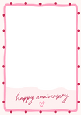 Load image into Gallery viewer, Pink Dotty Border Photo Upload Anniversary Card for Her
