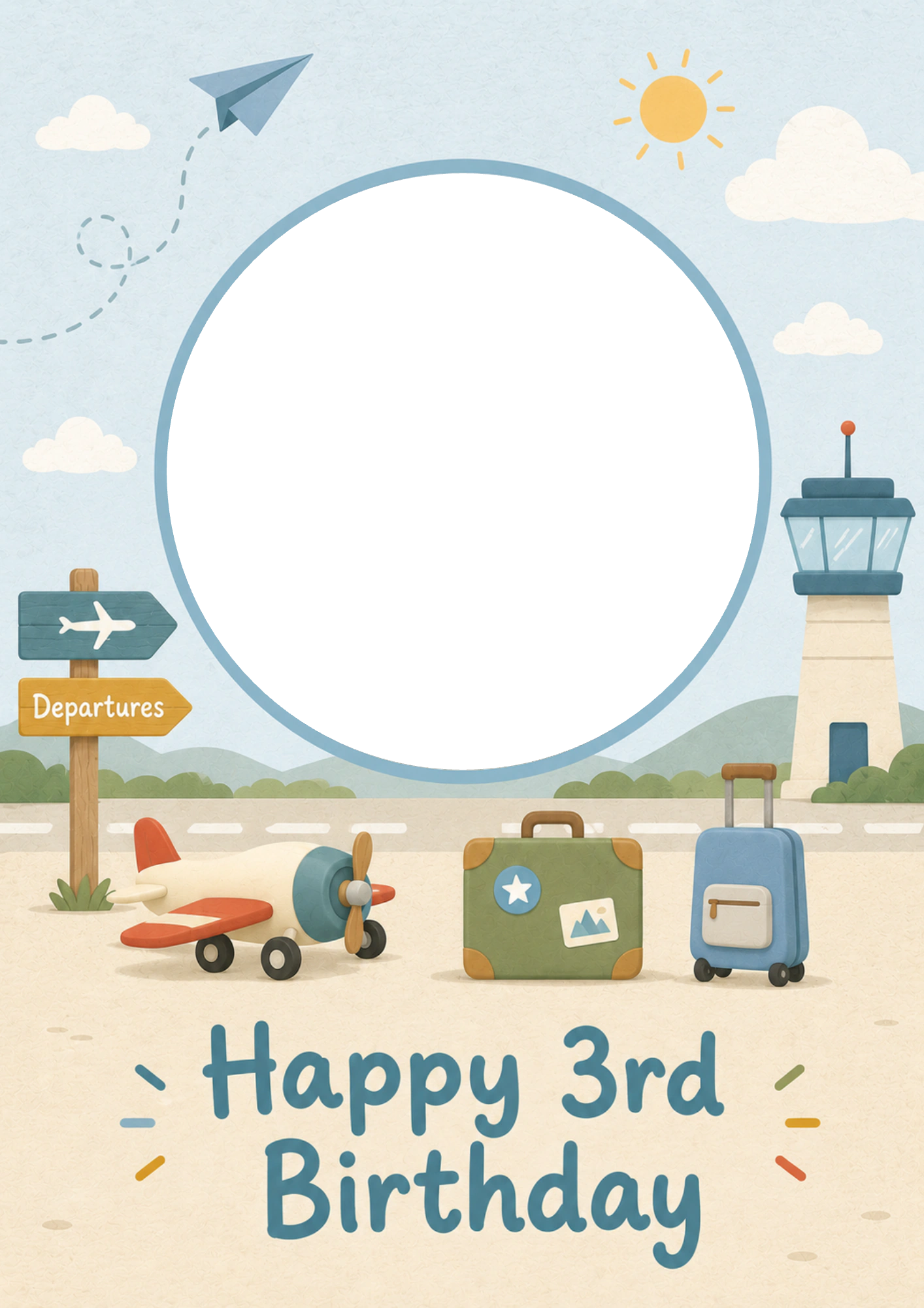 Birthdays - Personalised Card — with punch holes