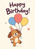 Load image into Gallery viewer, Birthdays - Personalised Card — with punch holes
