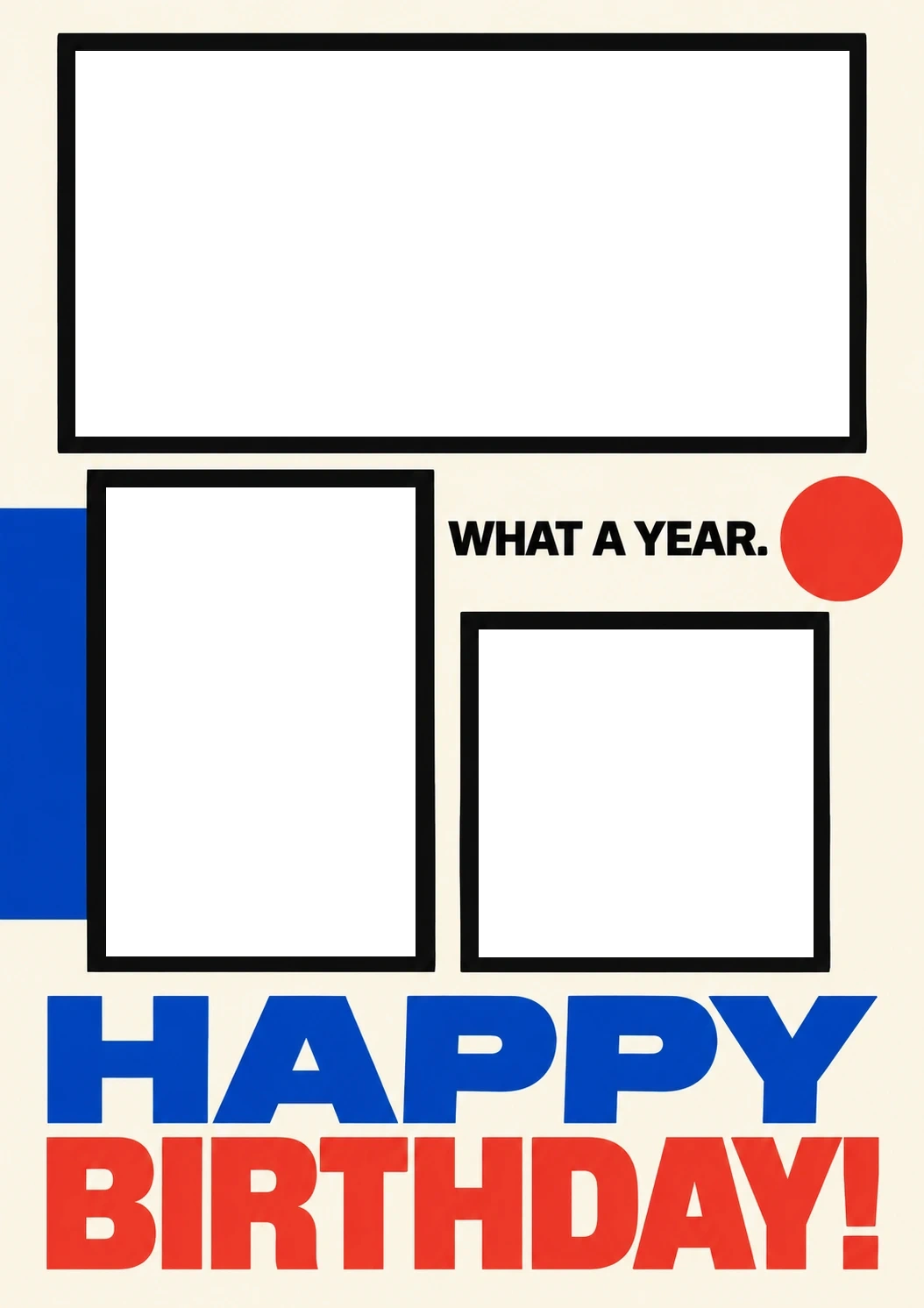 Birthdays - Personalised Card — with punch holes