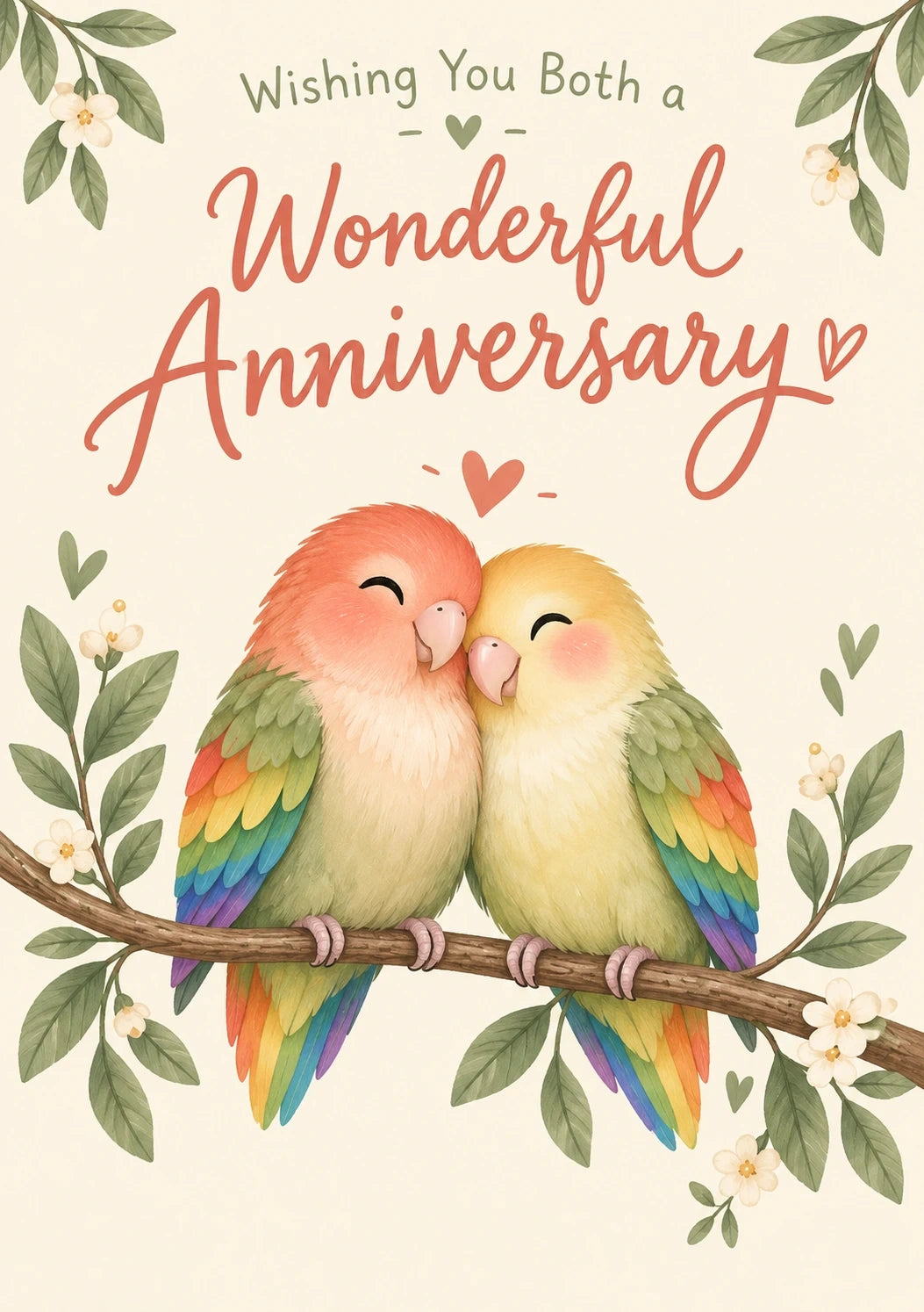 Anniversary - Personalised Card — with punch holes