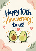 Load image into Gallery viewer, Anniversary - Personalised Card — with punch holes
