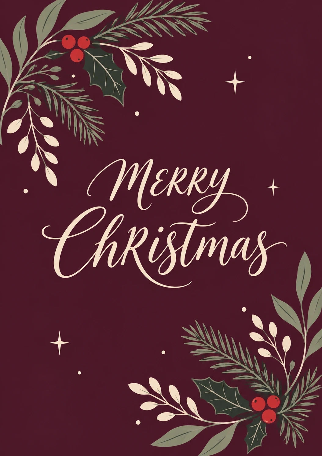 Christmas - Personalised Card — with punch holes