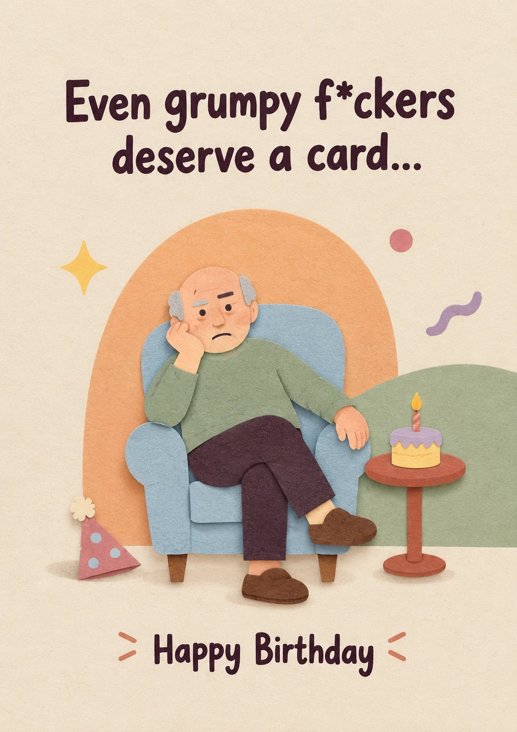 Birthdays - Personalised Card — with punch holes