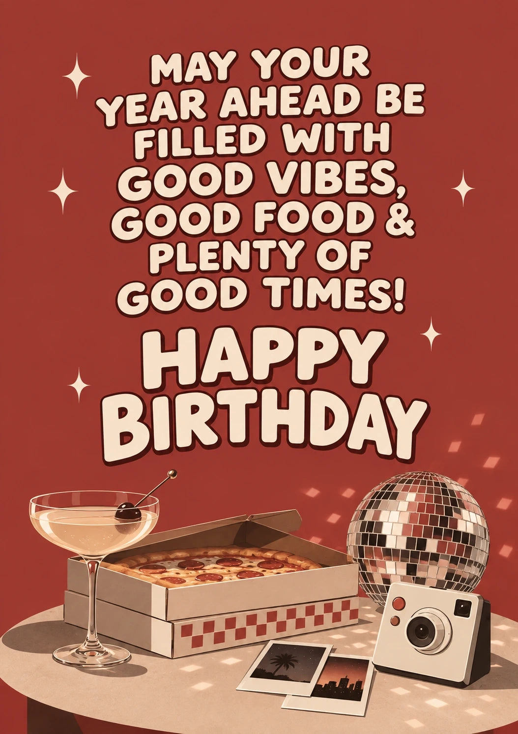 Birthdays - Personalised Card — with punch holes