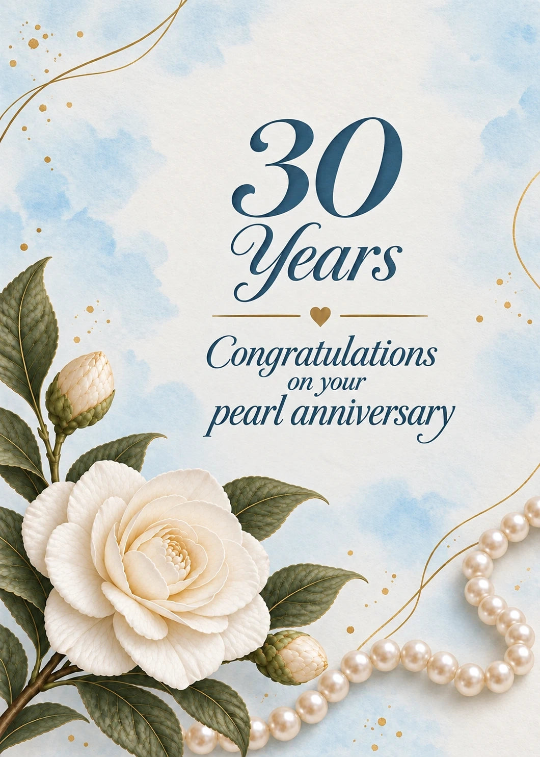 Anniversary - Personalised Card — with punch holes
