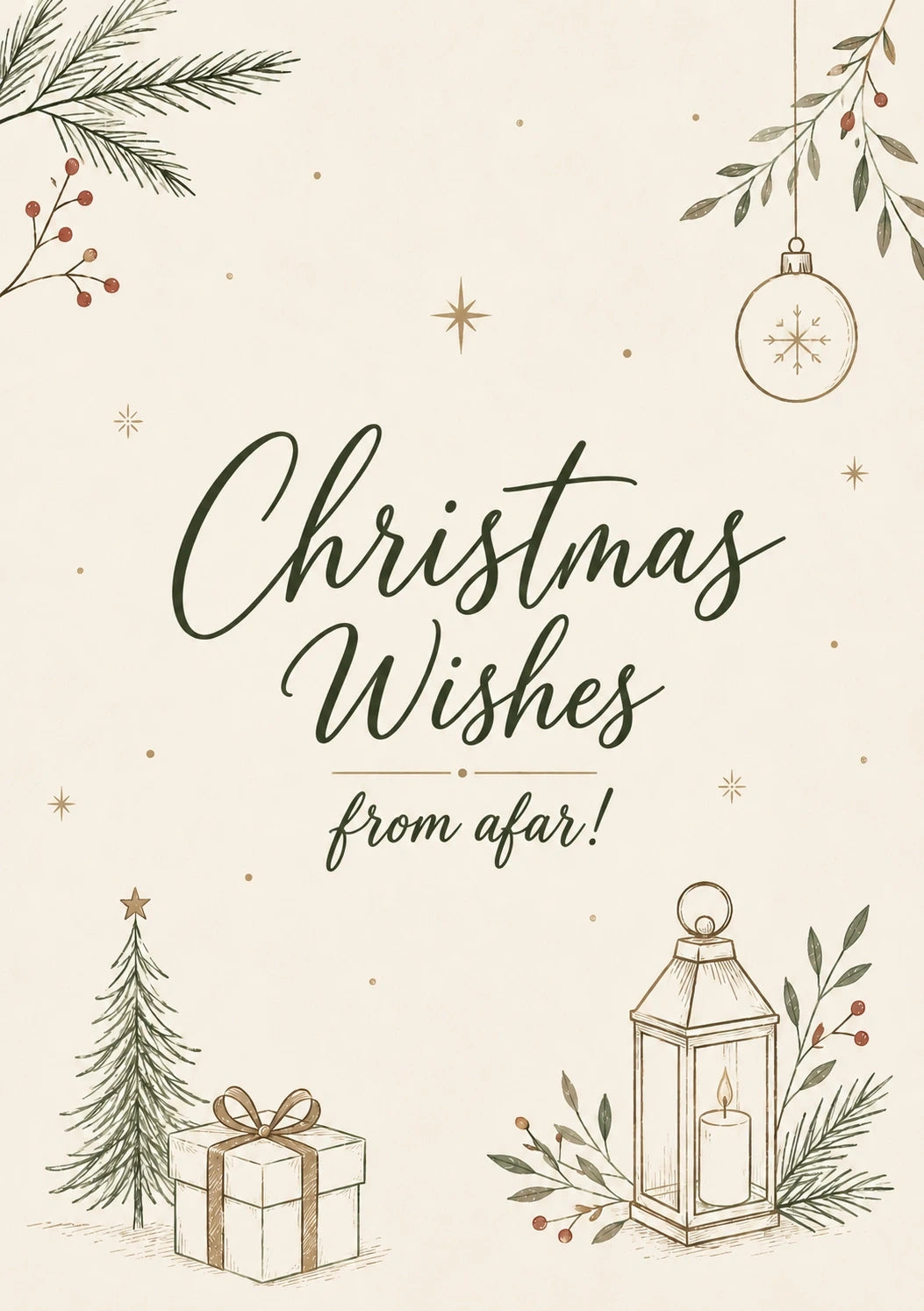 Christmas - Personalised Card — with punch holes