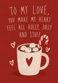 Load image into Gallery viewer, Christmas - Personalised Card — with punch holes
