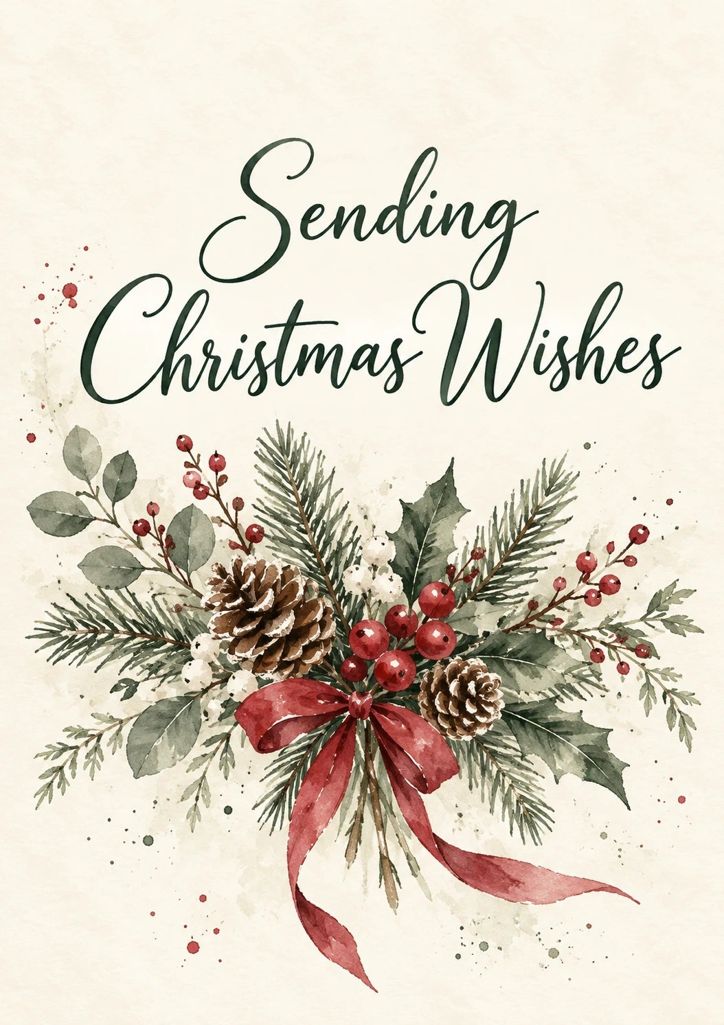 Christmas - Personalised Card — with punch holes