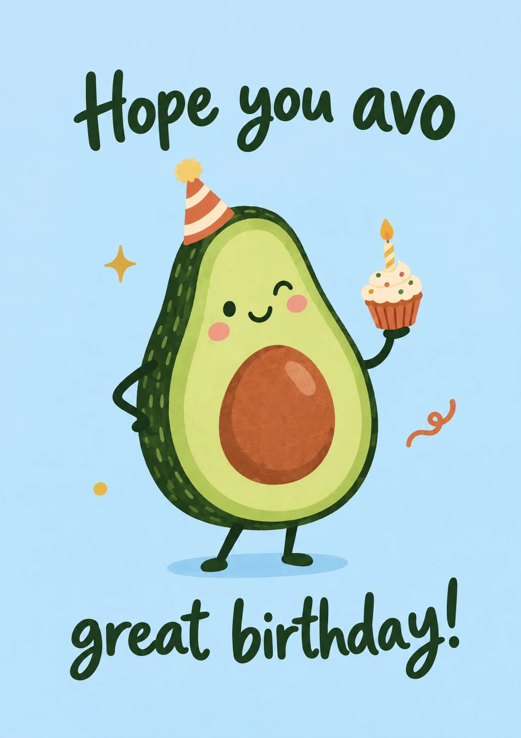 Birthdays - Personalised Card — with punch holes