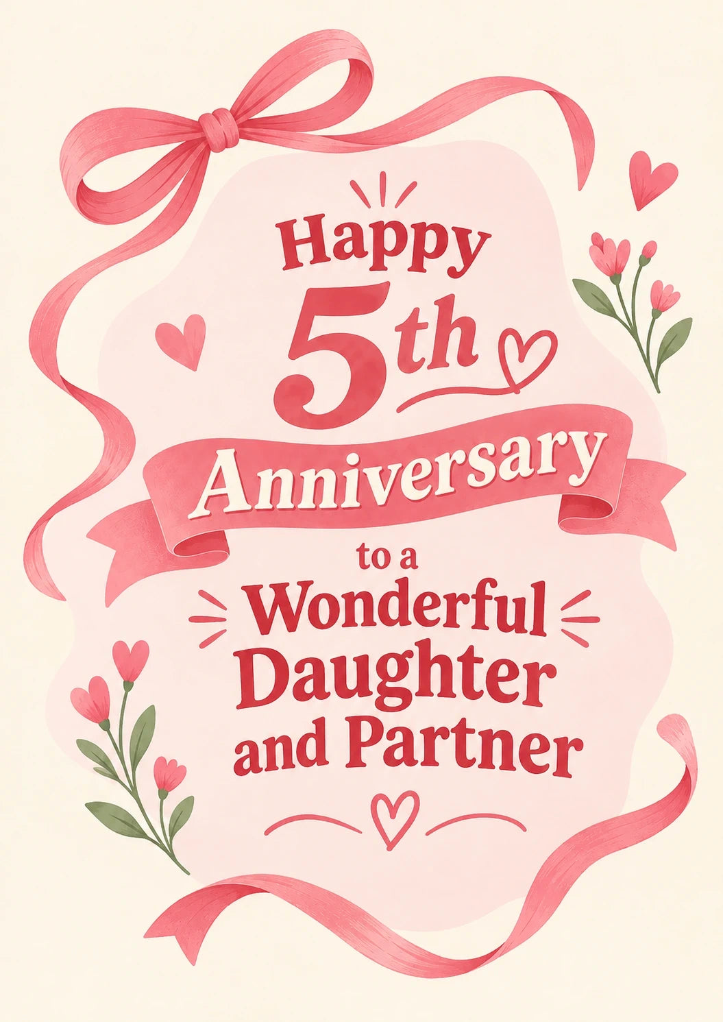 Anniversary - Personalised Card — with punch holes