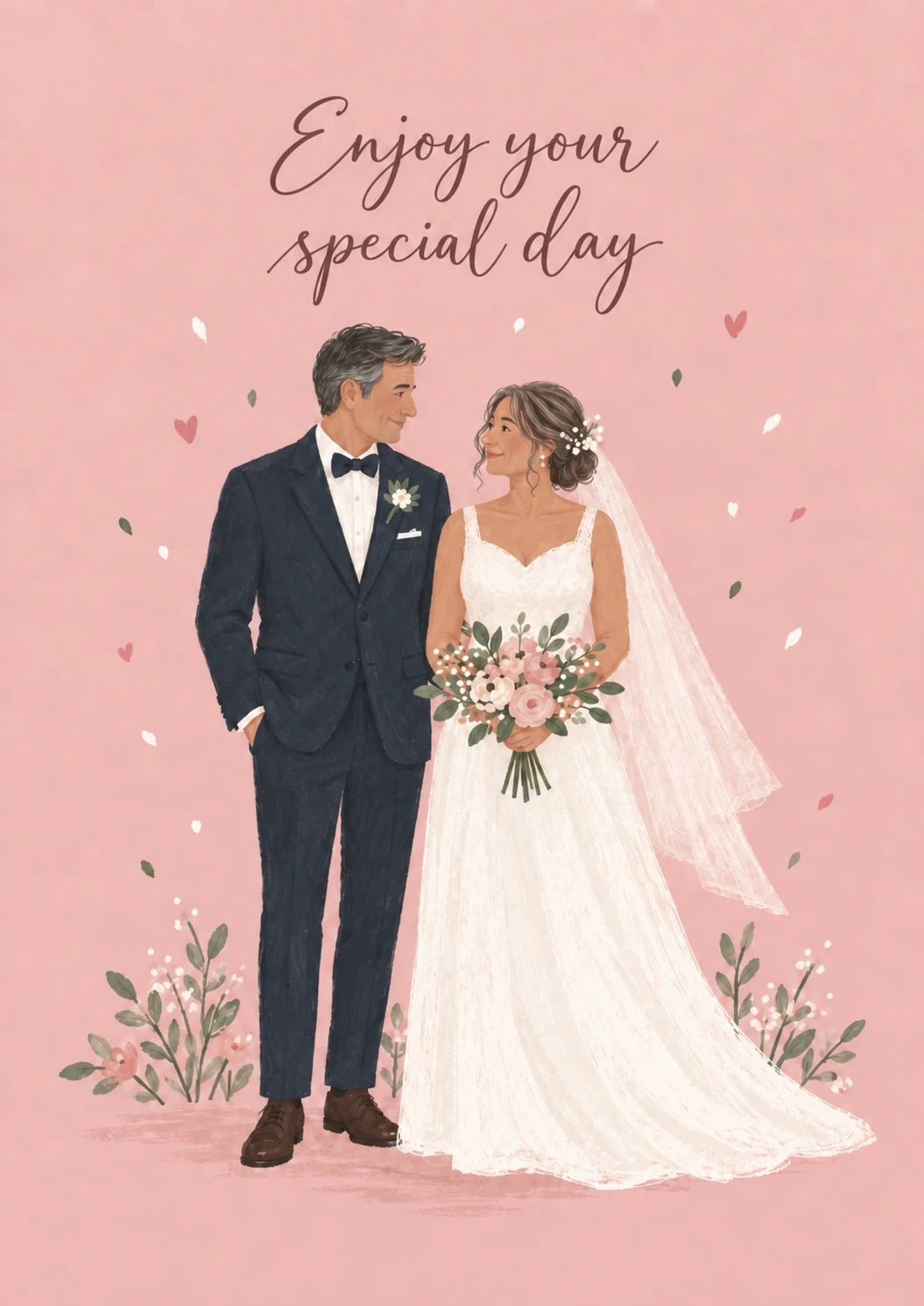 Weddings - Personalised Card — with punch holes