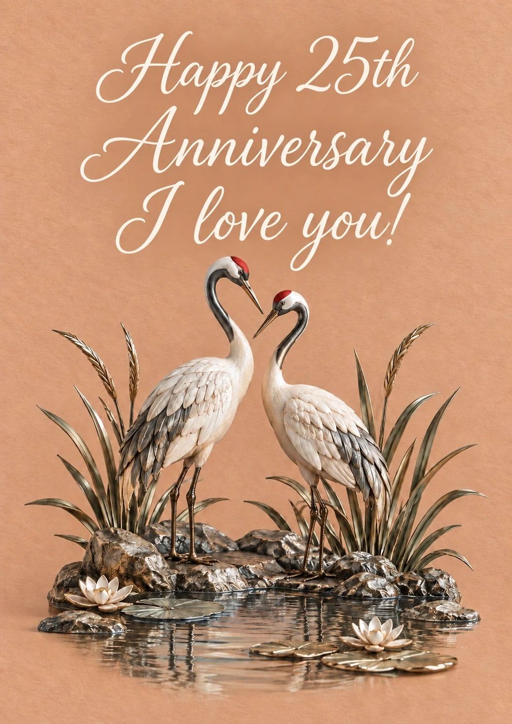 Anniversary - Personalised Card — with punch holes