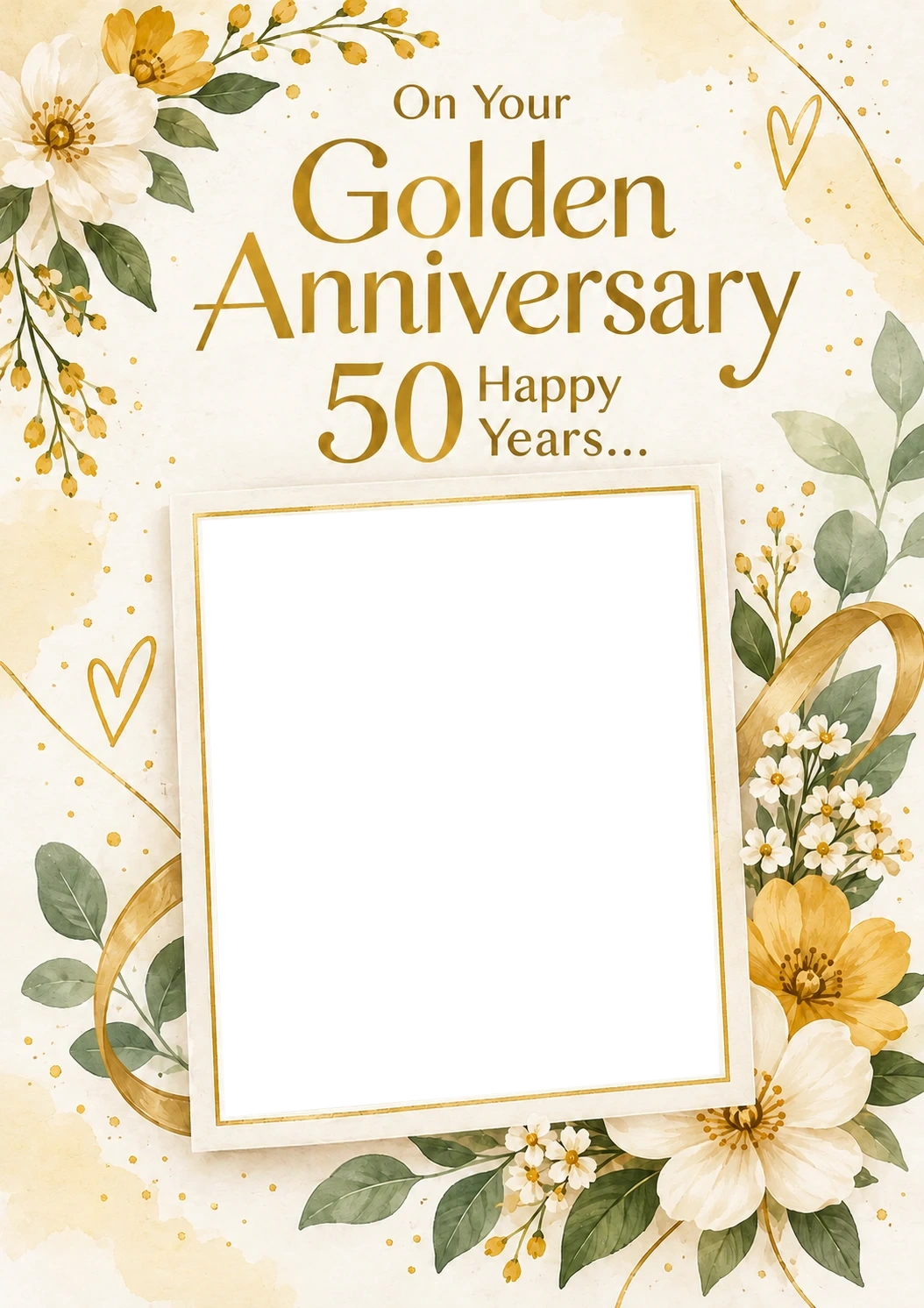 Anniversary - Personalised Card — with punch holes