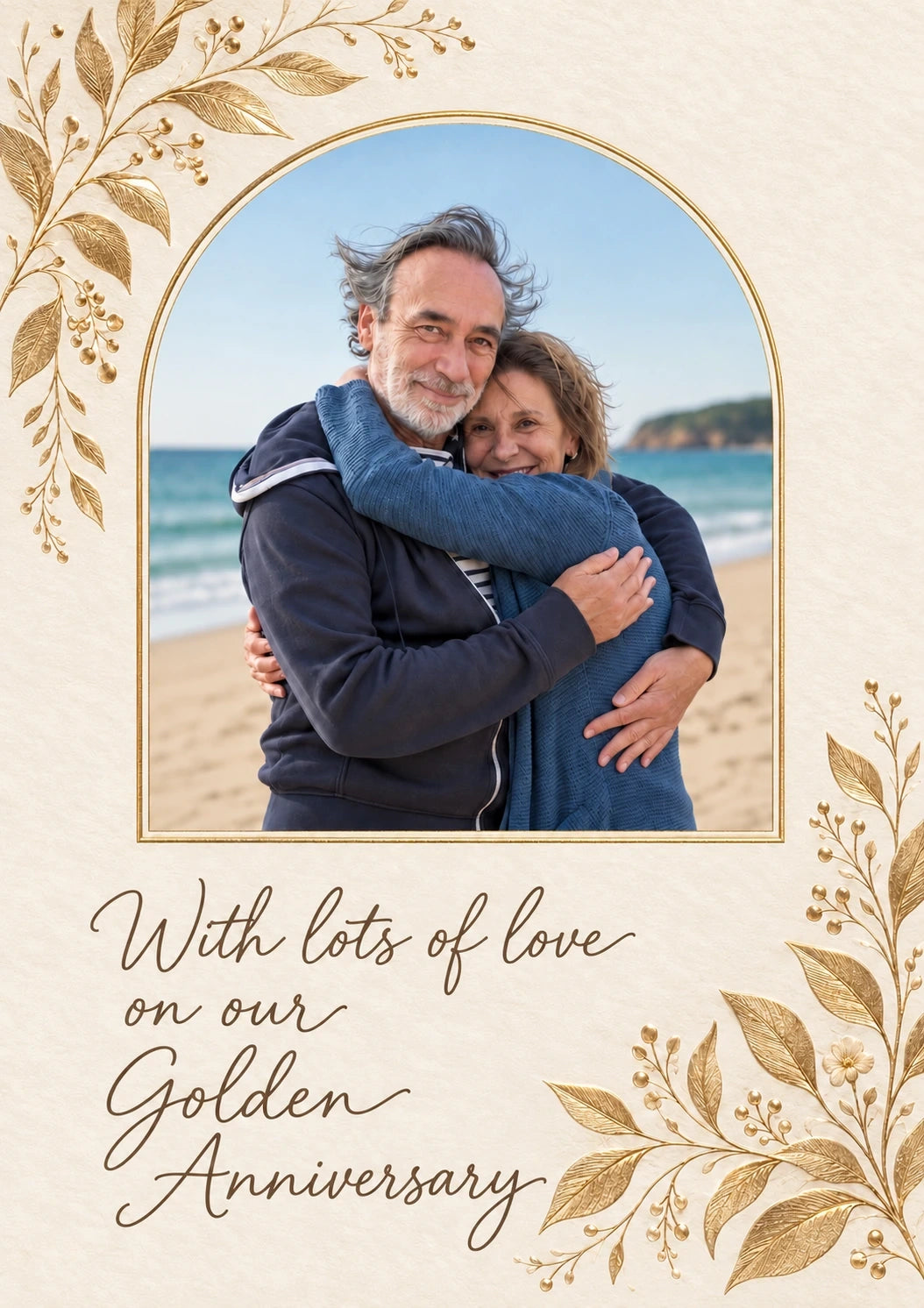 Anniversary - Personalised Card — with punch holes