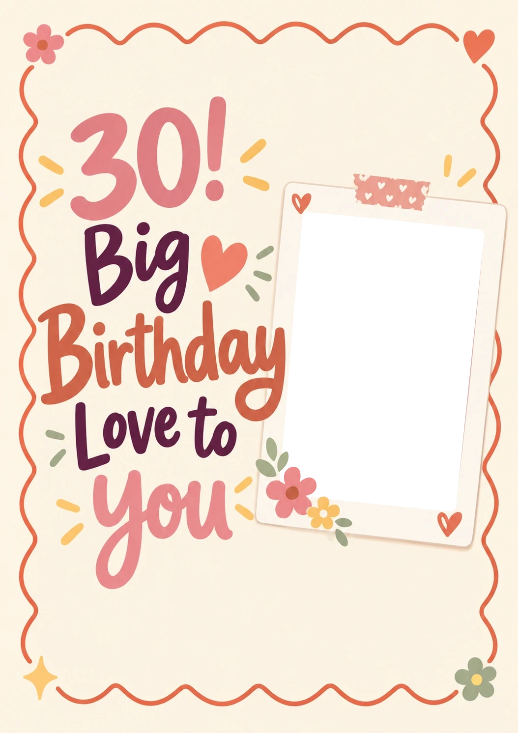 Birthdays - Personalised Card — with punch holes