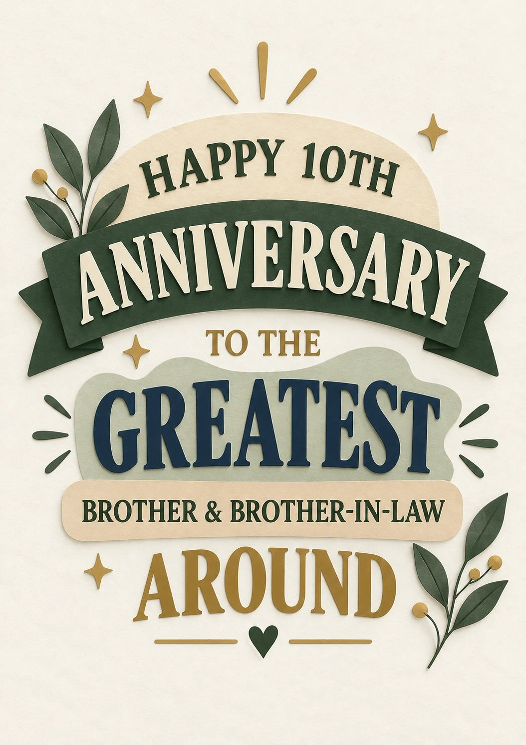 Anniversary - Personalised Card — with punch holes
