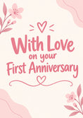 Load image into Gallery viewer, Anniversary - Personalised Card — with punch holes
