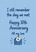 Load image into Gallery viewer, Anniversary - Personalised Card — with punch holes
