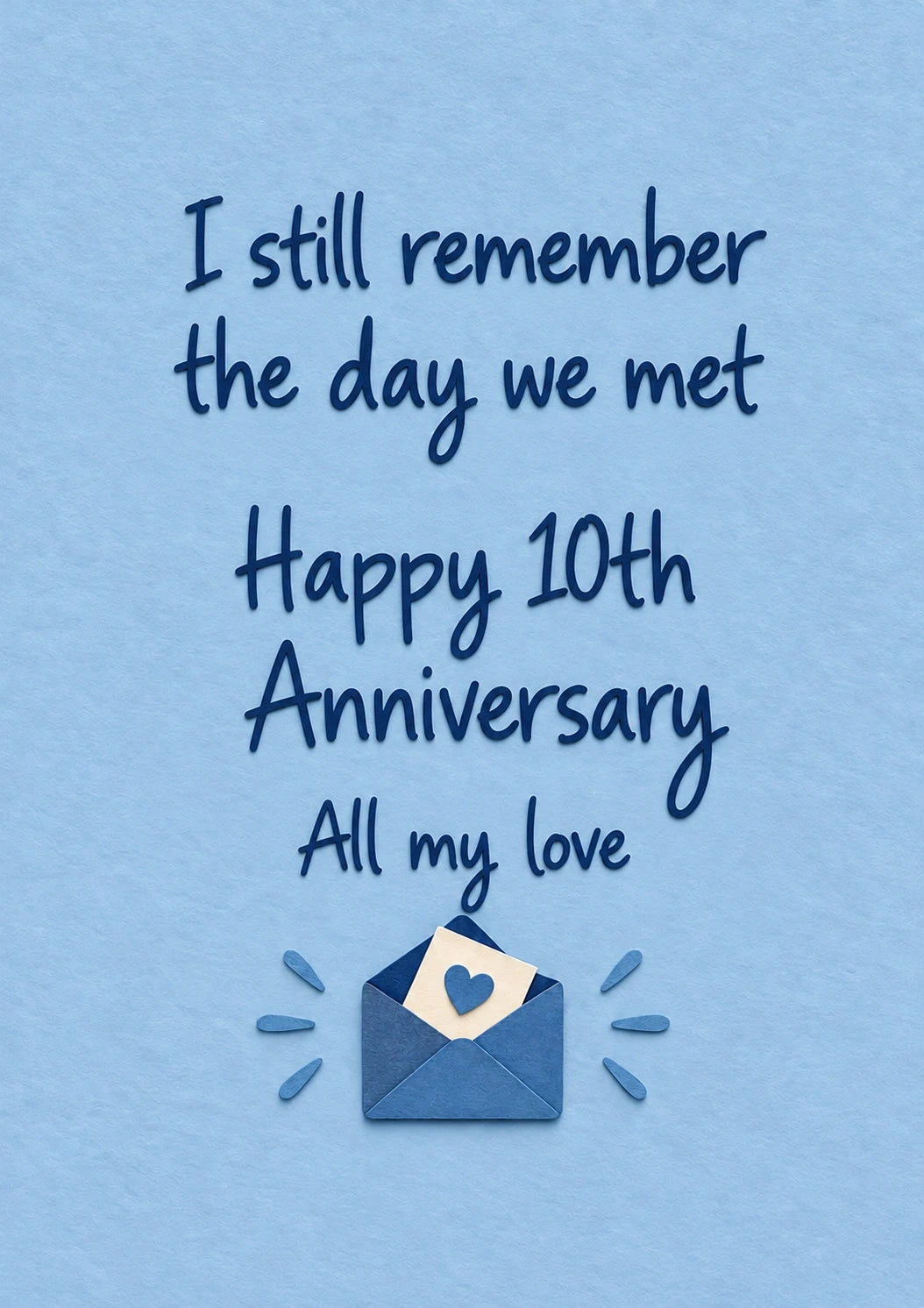 Anniversary - Personalised Card — with punch holes