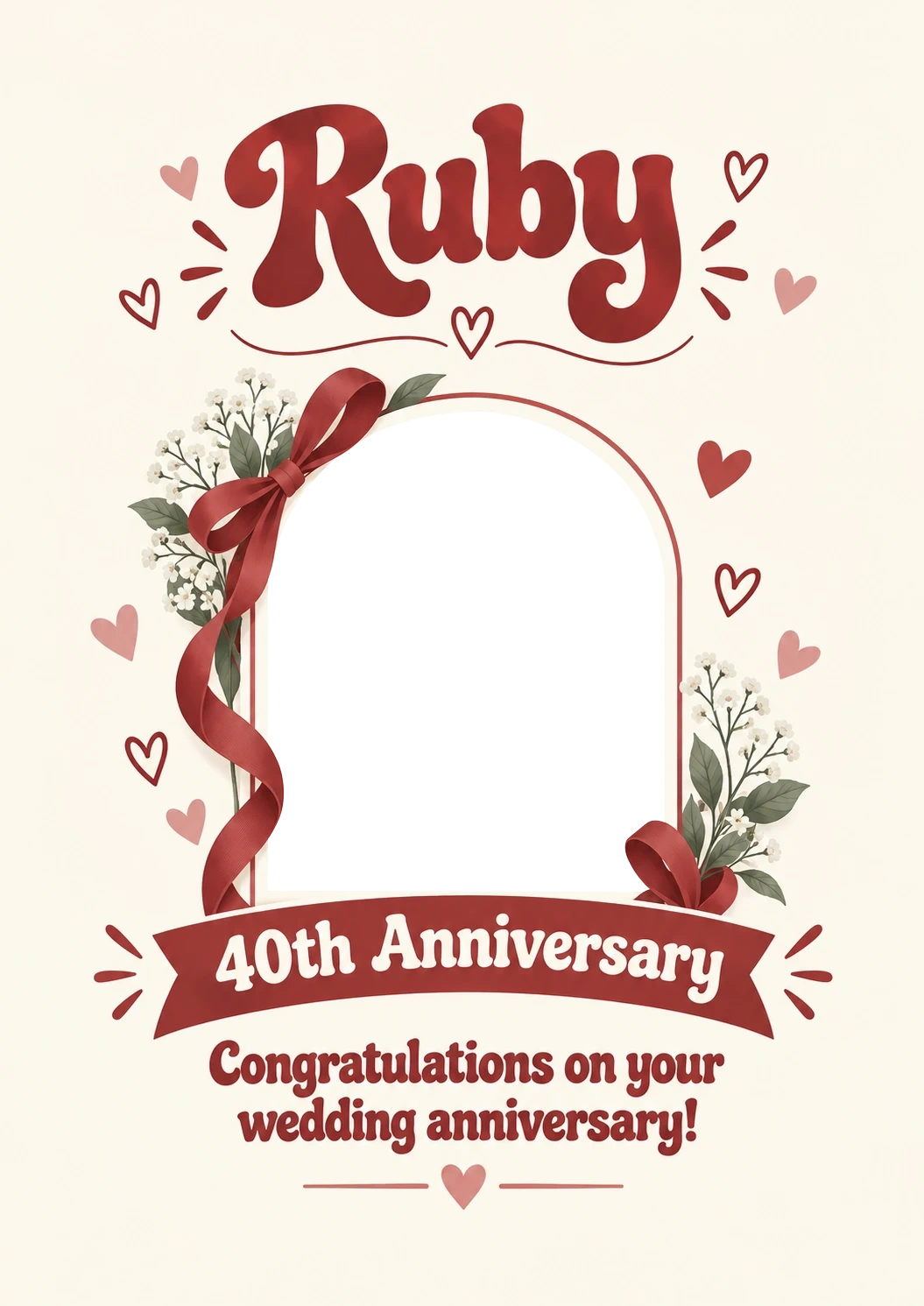 Anniversary - Personalised Card — with punch holes