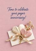 Load image into Gallery viewer, Anniversary - Personalised Card — with punch holes
