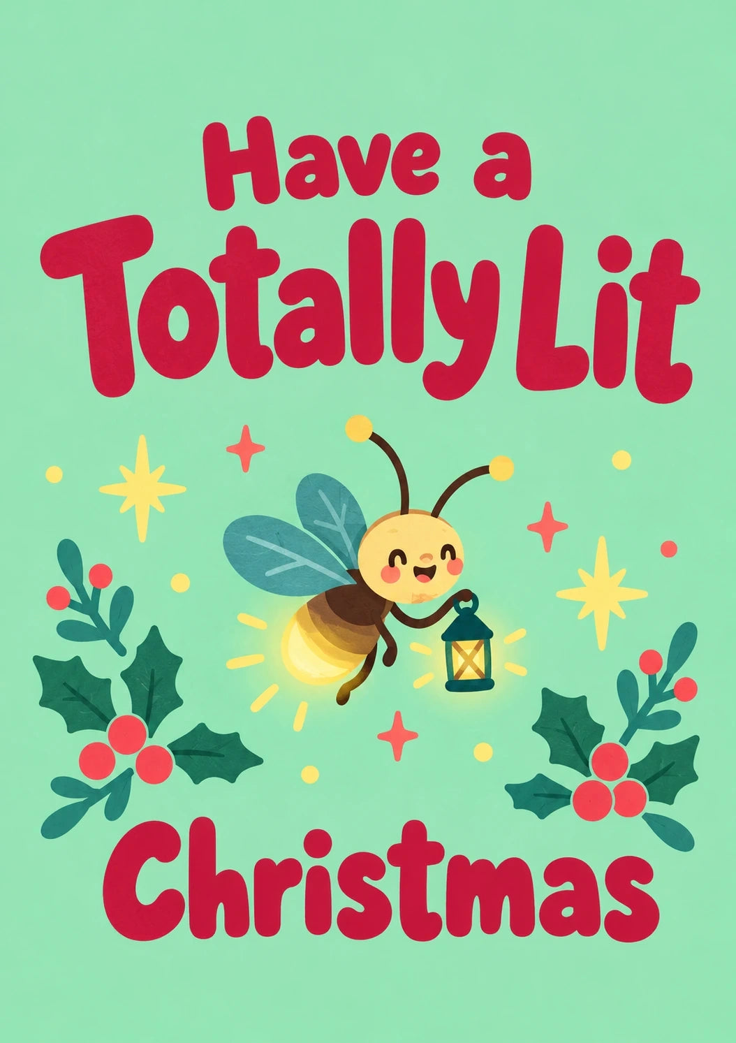 Christmas - Personalised Card — with punch holes