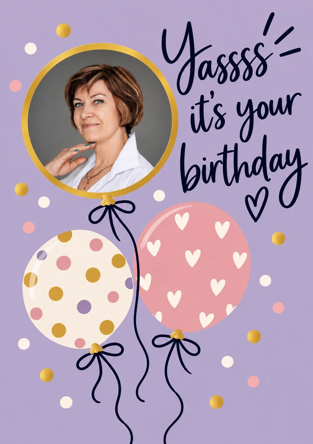 Birthdays - Personalised Card — with punch holes