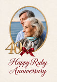 Load image into Gallery viewer, Anniversary - Personalised Card — with punch holes

