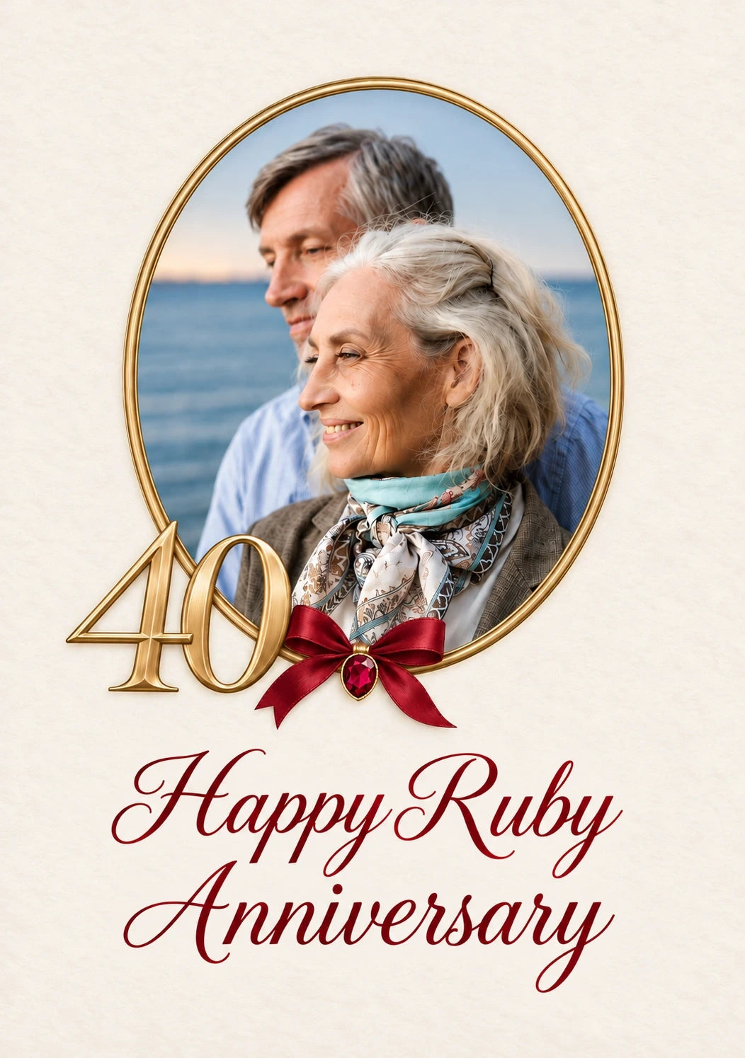 Anniversary - Personalised Card — with punch holes
