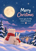 Load image into Gallery viewer, Christmas - Personalised Card — with punch holes
