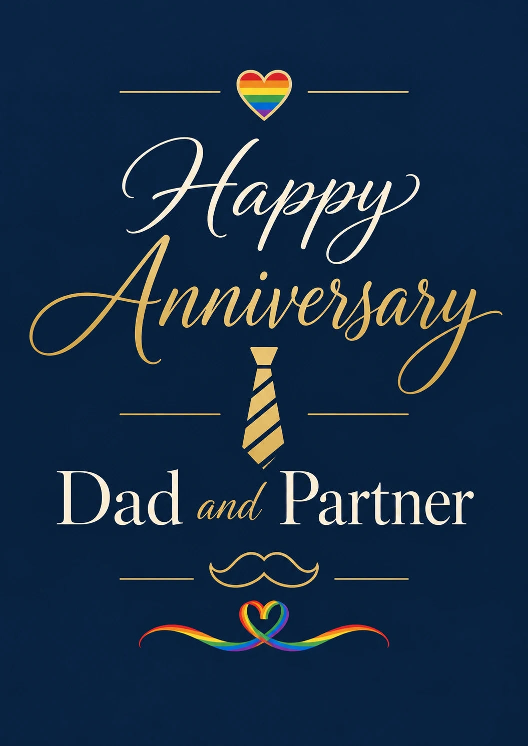 Anniversary - Personalised Card — with punch holes