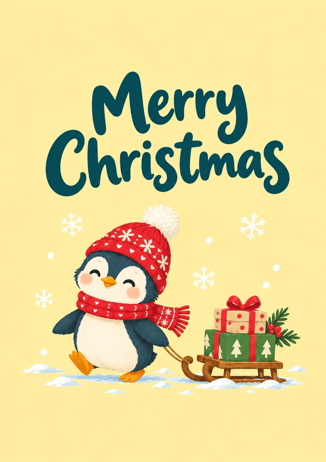 Christmas - Personalised Card — with punch holes