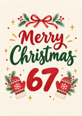 Load image into Gallery viewer, Christmas - Personalised Card — with punch holes
