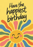 Load image into Gallery viewer, Birthdays - Personalised Card — with punch holes
