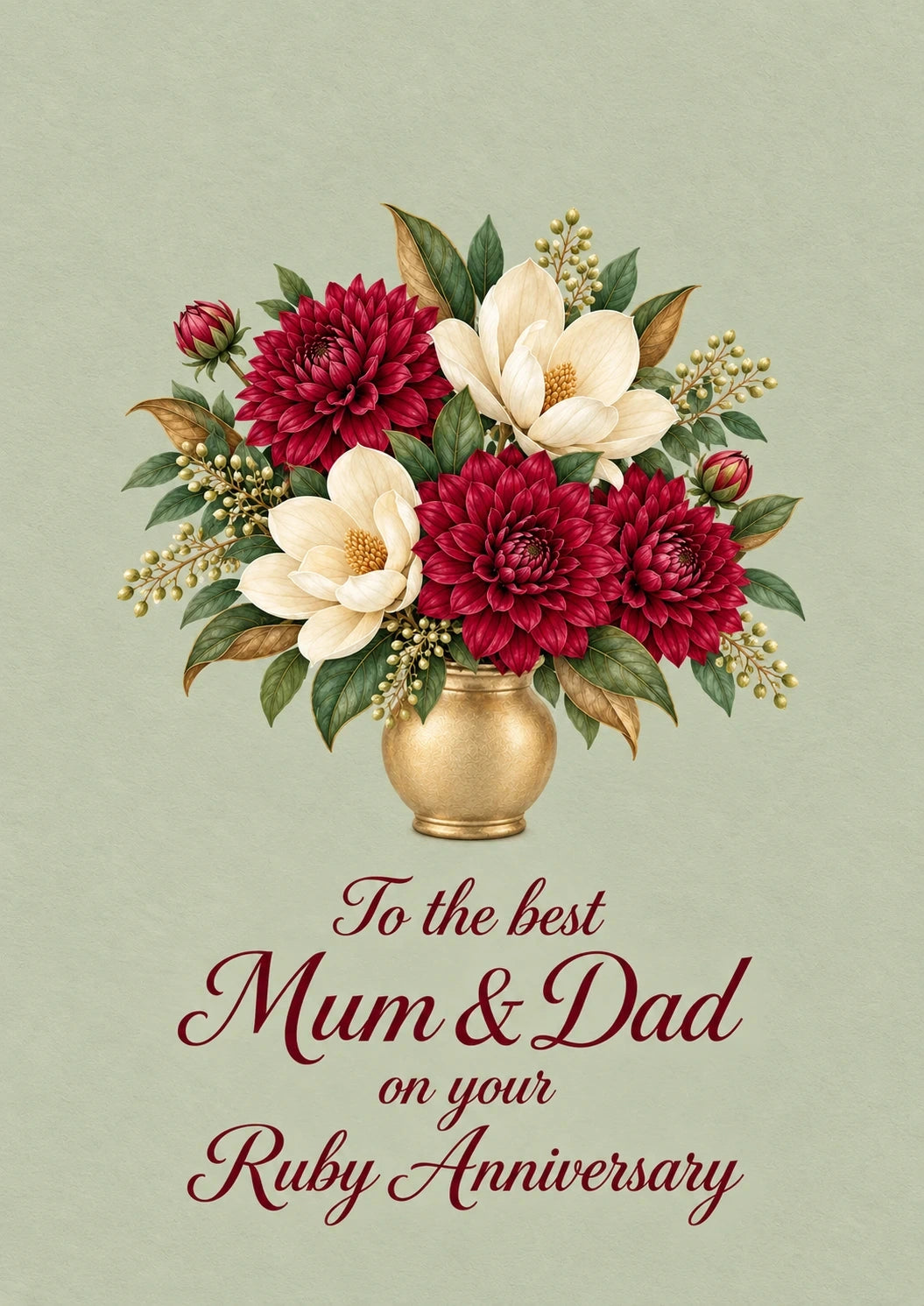 Anniversary - Personalised Card — with punch holes