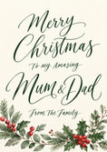 Load image into Gallery viewer, Christmas - Personalised Card — with punch holes
