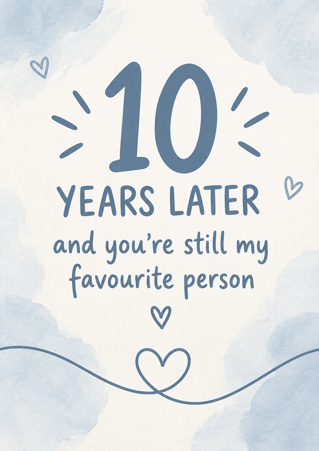 Anniversary - Personalised Card — with punch holes