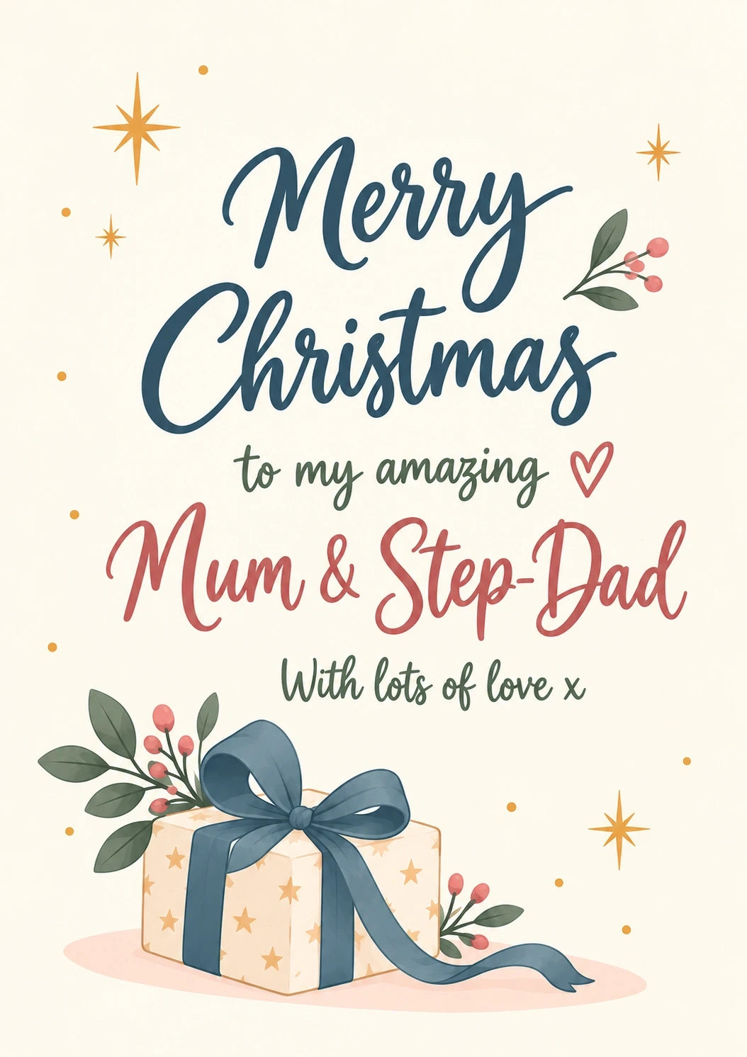 Christmas - Personalised Card — with punch holes