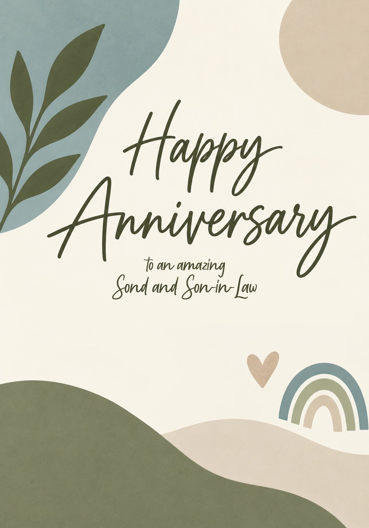 Anniversary - Personalised Card — with punch holes