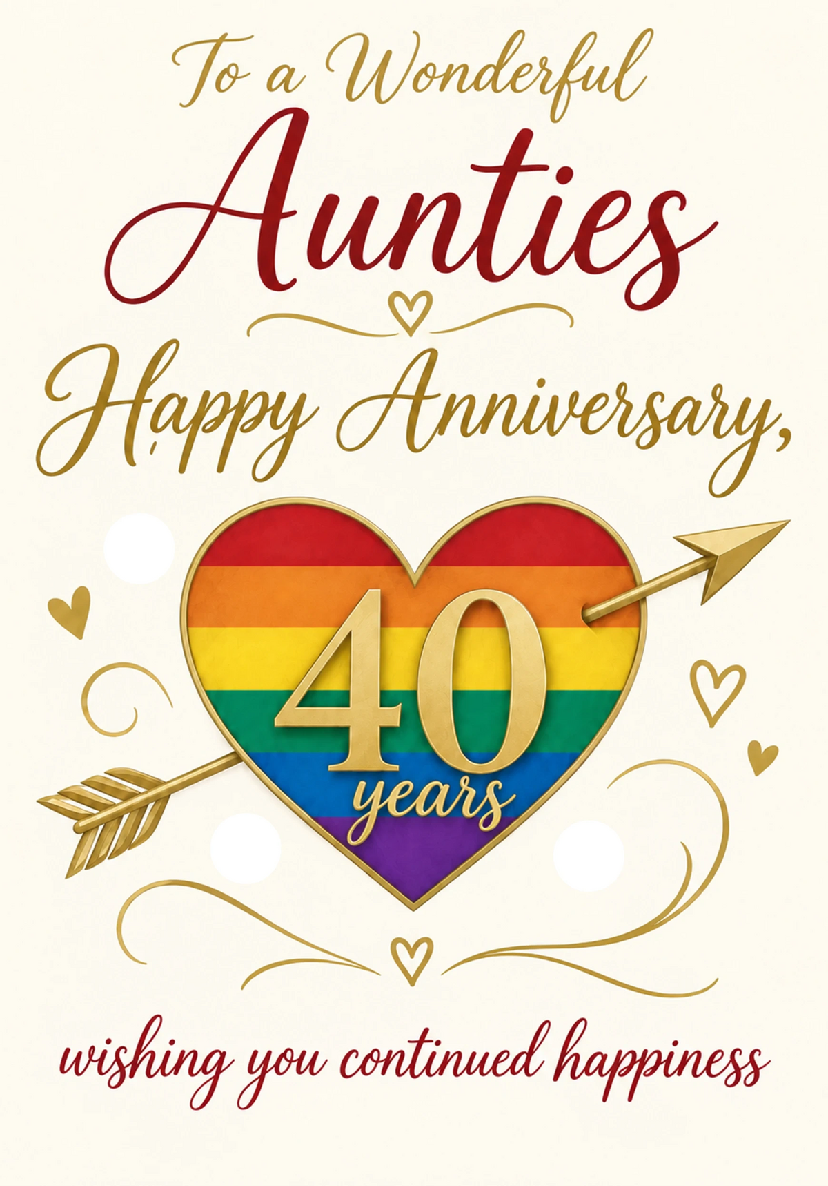 Anniversary - Personalised Card — with punch holes