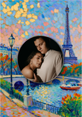 Load image into Gallery viewer, Romantic Paris Keepsake Photo Upload Anniversary Card
