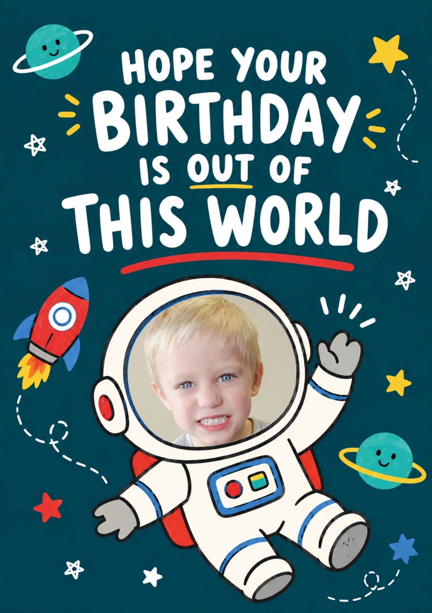 Birthdays - Personalised Card — with punch holes