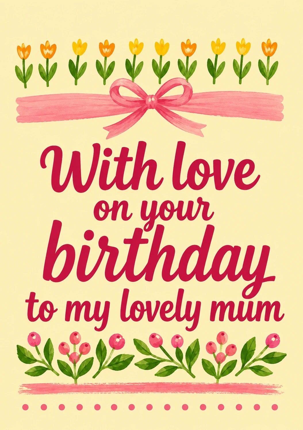 Birthdays - Personalised Card — with punch holes