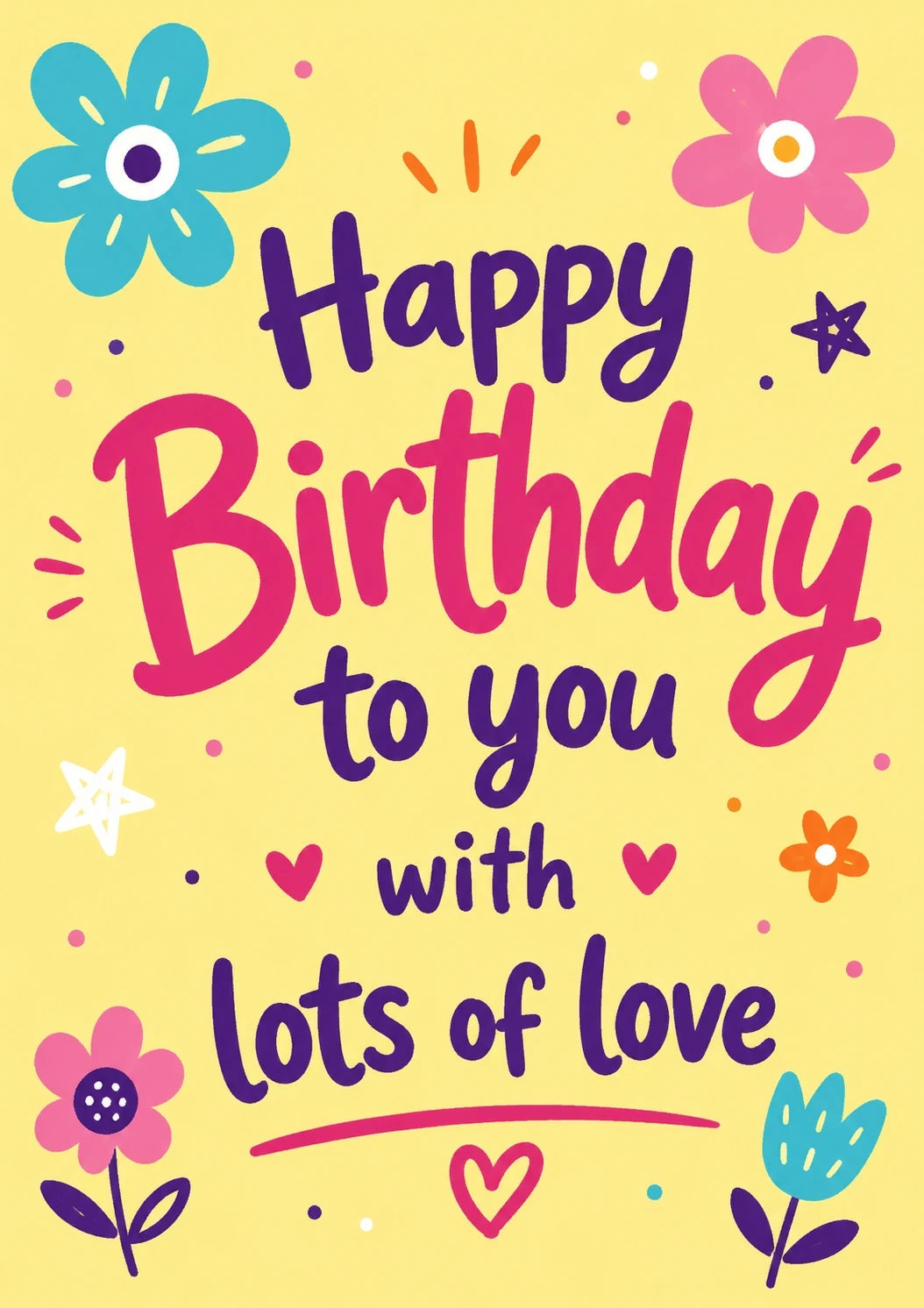Birthdays - Personalised Card — with punch holes